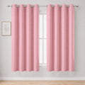 Pink Blackout Curtains/52 x 45 Inch Length Kids Curtains/Set of 2 Panels by Lemomo