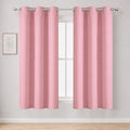 Baby Pink Blackout Curtains/42 x 63 Inch/Set of Two Panels Grommet Bedroom by Lemomo