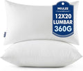 MIULEE 12x20 Throw Pillows Inserts 2 Pack, Decorative Pillows by MIULEE