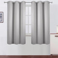Light Grey Blackout Curtains 42 x 54 Inch Length Set of 2 Panels Grommet by Lemomo