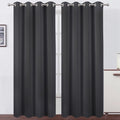 Blackout Curtains 52 x 108 inch/Dark Grey Curtains Set of 2 Panels/Thermal by Lemomo