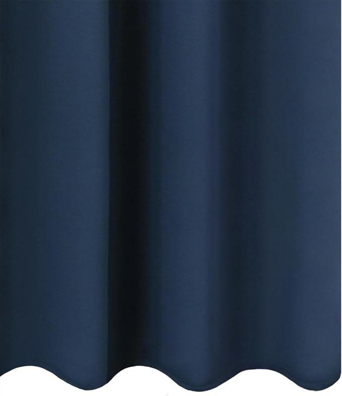 Blackout Curtains 52 x 120 Inch Long Navy Blue Curtains Set of 2 Panels Room - Image 8