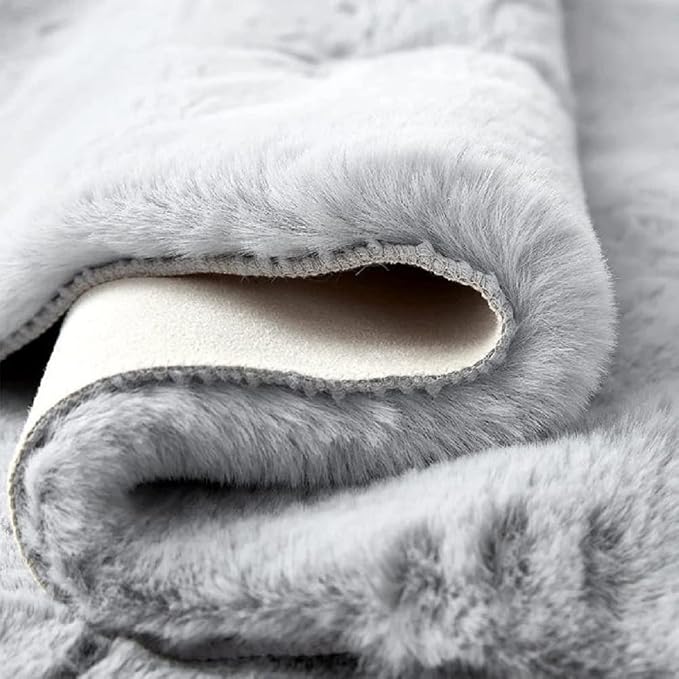 ORINOVA Silver Grey Plush Washable Area Rugs 8x10 Shag Rugs - Image 6