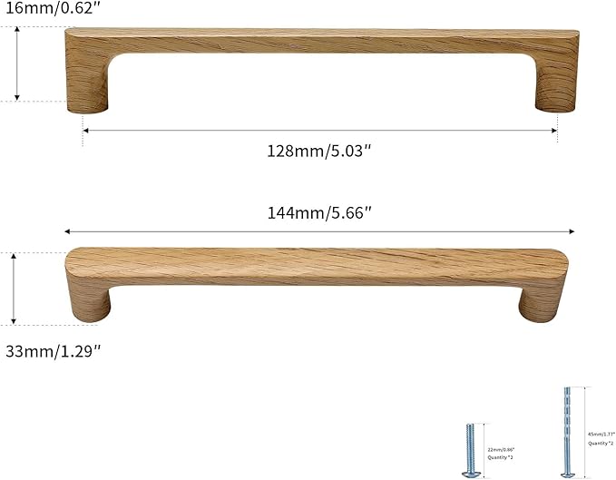 Burlywood Round 5 in 10 pcs Wooden Drawer Pulls Handle pulls for cabinets Kitchen Cabinet Drawer pulls Cabinet Door Pull