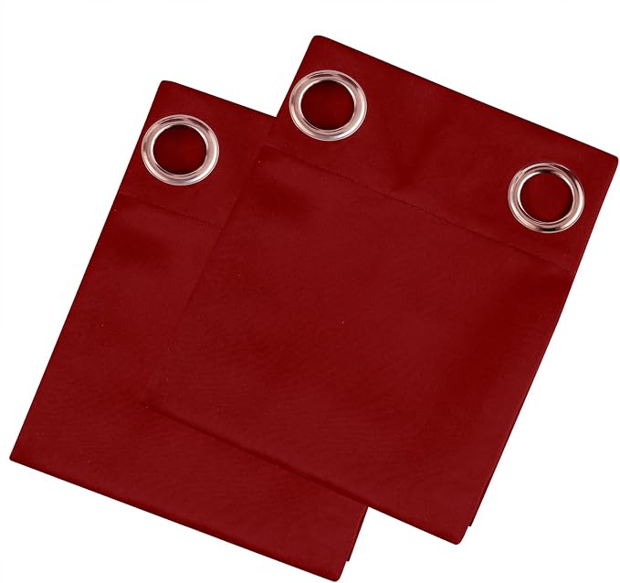 Blackout Curtains 52 x 120 Inch Long Red Curtains Set of 2 Panels Room - Image 9
