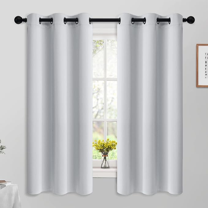 Yakamok Room Darkening Curtains 42x63 inch Length Greyish White-Living Room | 2 by Yakamok