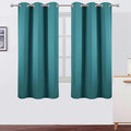 Sea Teal Blackout Curtains 34 x 63 Inch Length/Set of 2 Curtain Panels/Thermal by Lemomo