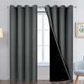 Yakamok Dark Grey 100% Blackout Curtains 90 Inches Long 52" Wide 2 Panels | by Yakamok