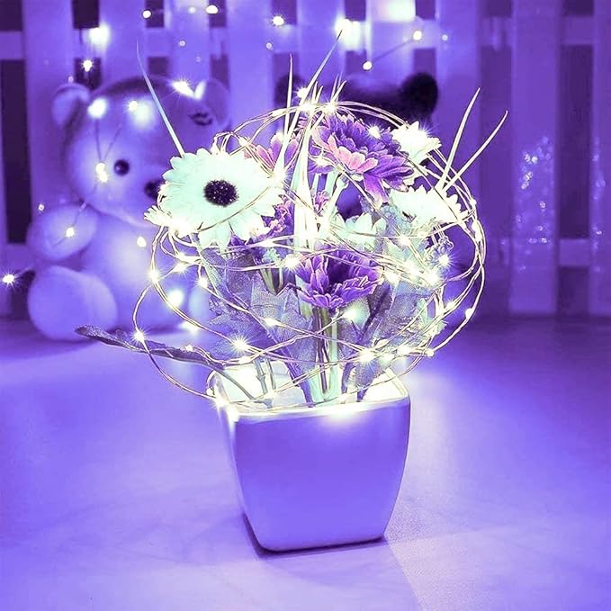 String Lights, Waterproof LED String Lights,2 Pack 20ft 60 LED Festival Decorations Crafting Battery Powered Copper Wire Starry Fairy Lights