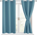 Blackout Curtains for Bedroom, Stone Blue, 42 x 54 Inch, 2 Panels | Thermal by Hiasan