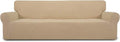 Easy-Going Stretch 4 Seater Oversized Sofa Couch Cover Sand | 1-Piece Extra by Easy-Going