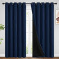 SimpleHome Navy Blue 100% Blackout Curtains Room Darkening Living Room 84 | by SimpleHome
