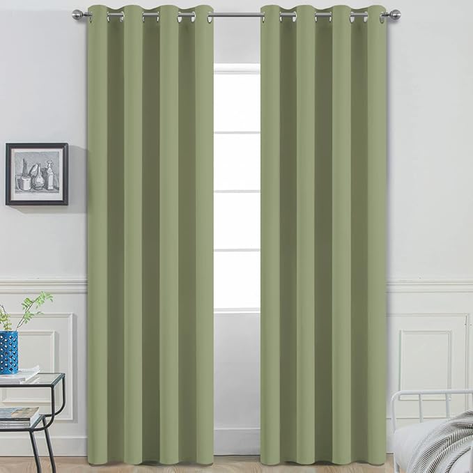 Yakamok Room Darkening Curtains 52x96 inch Length Sage Green-Living Room | 2 by Yakamok