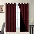 Yakamok Burgundy Red Blackout Curtains 63 Inches Long by Yakamok