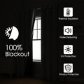ChrisDowa 100% Blackout Curtains 80 inch Long for Bedroom with Black Liner, 2 Thick Layers Total Blackout Thermal Insulated Grommet Window Curtains 2 Panels Set (Beige, 52 x 80 Inch)