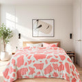 Fleece Cow Print Blanket King Size for All Season - Premium Lightweight Anti-Static Super Soft Cozy Plush Cow Blankets for King/Calking Bed,90" x 108"(Pink Cow)