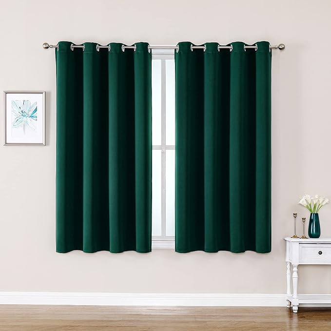 ChrisDowa Blackout Curtains for Bedroom and Living Room 45 Inches Long | 2 by ChrisDowa