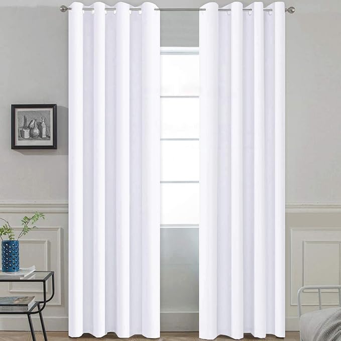 Yakamok Room Darkening Curtains 52x96 inch Length Pure White-Living Room | 2 by Yakamok