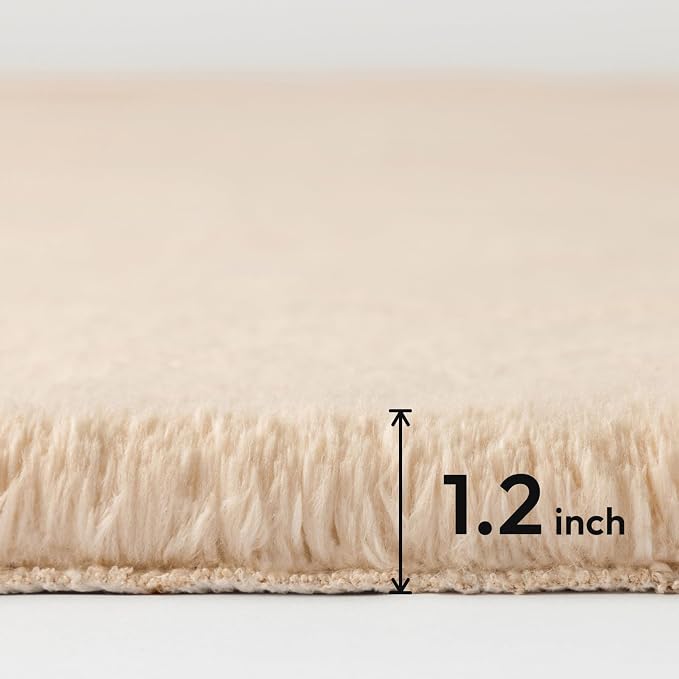 Ashler Faux Fur Rug, Upgraded Soft Faux Rabbit Fur, 2 x 6 Feet, Machine - Image 2