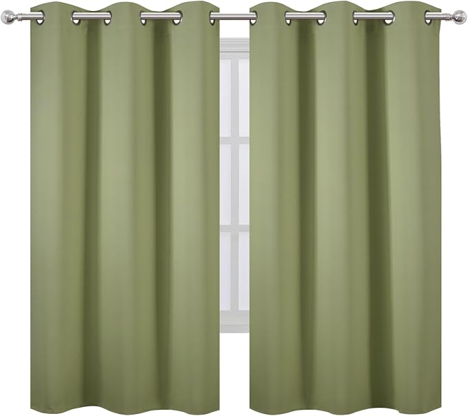 Sage Green Thermal Blackout Curtains/38 x 63 Inch/Set of 2 Panels Room - Image 2