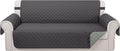 Reversible 4 Seater Sofa Cover 91" Large, Dark Grey | Couch Cover Furniture by LuxshareHome