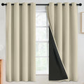 SimpleHome Light Cream 100% Blackout Curtains Room Darkening Living Room 63 | by SimpleHome