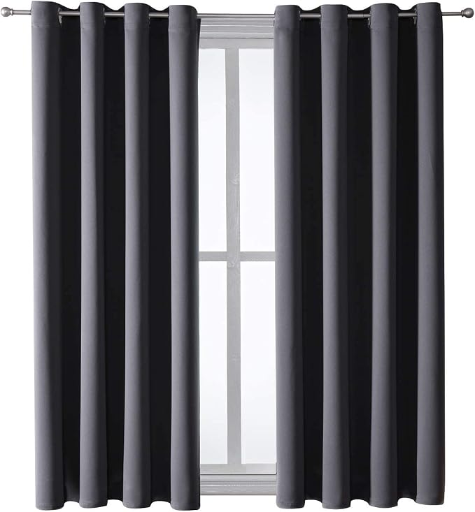 ChrisDowa Blackout Curtains for Bedroom and Living Room 63 Inches Long | 2 - Image 7