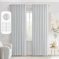 MIULEE Greyish White Back Tab Blackout Curtains 52x84 Inch Length 2 Panels | by MIULEE