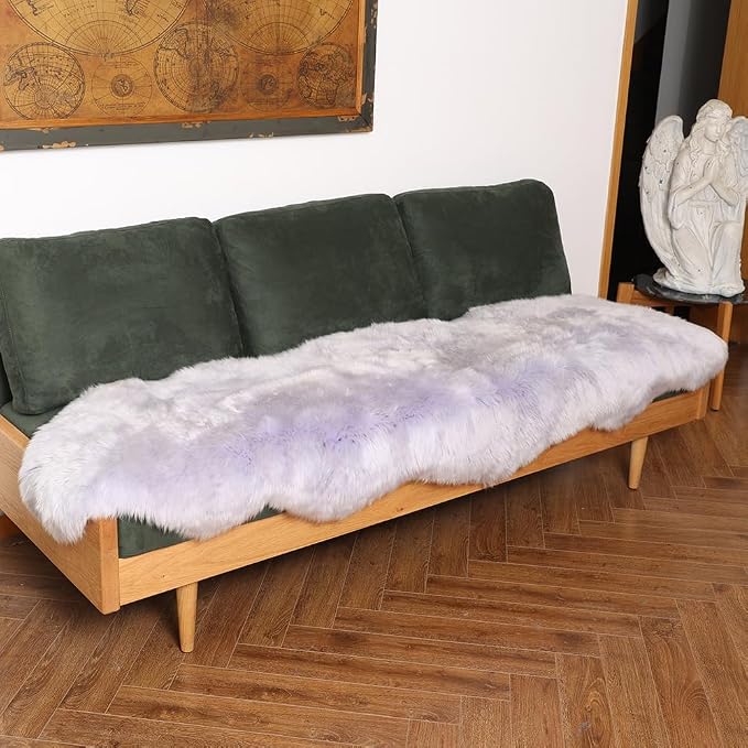 LLB Genuine Sheepskin Area Rug Wool Rug Fur Carpet Fluffy Shaggy Fur Rug - Image 2