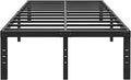 ALDRICH 18 Inch Metal California King Size Bed Frame - Black Basic Steel Slats Cali Platform, Easy Assembly Heavy Duty Noise Free Cal Bedframes, No Box Spring Needed