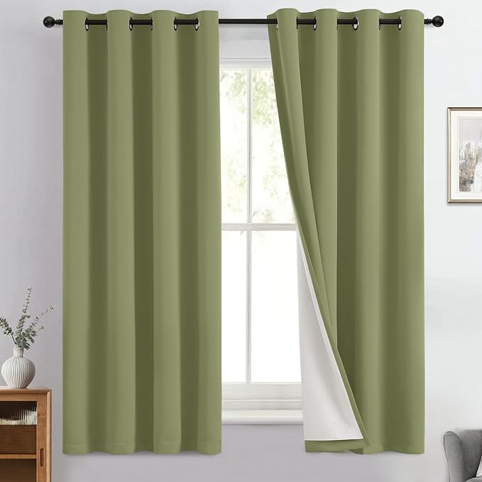 Yakamok Sage Blackout Curtains 63 Inches Long by Yakamok