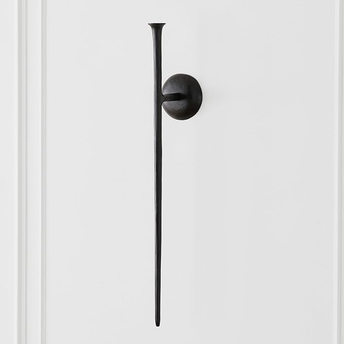 Z Gallerie Aspar Wall Sconce Long Candle Holders in Black Finish, Retro Chic Wall Decor for Living Room, Dining Room & Bathroom, Vintage Candle Wall Sconce with Timeless Appeal(Candles not Included)