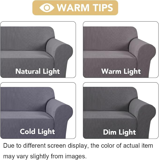 H.VERSAILTEX Stretch Couch Cover Loveseat Covers - Image 3
