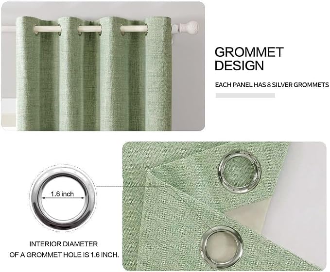 MIULEE 100% Blackout Linen Curtains - Image 4