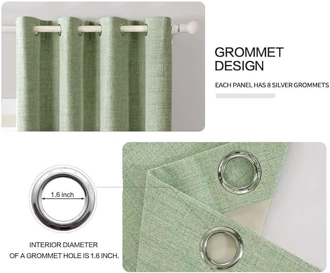 MIULEE 100% Blackout Linen Curtains - Image 4