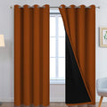 Yakamok Burnt Orange 100% Blackout Curtains 84 Inches Long 52" Wide 2 PCS | by Yakamok
