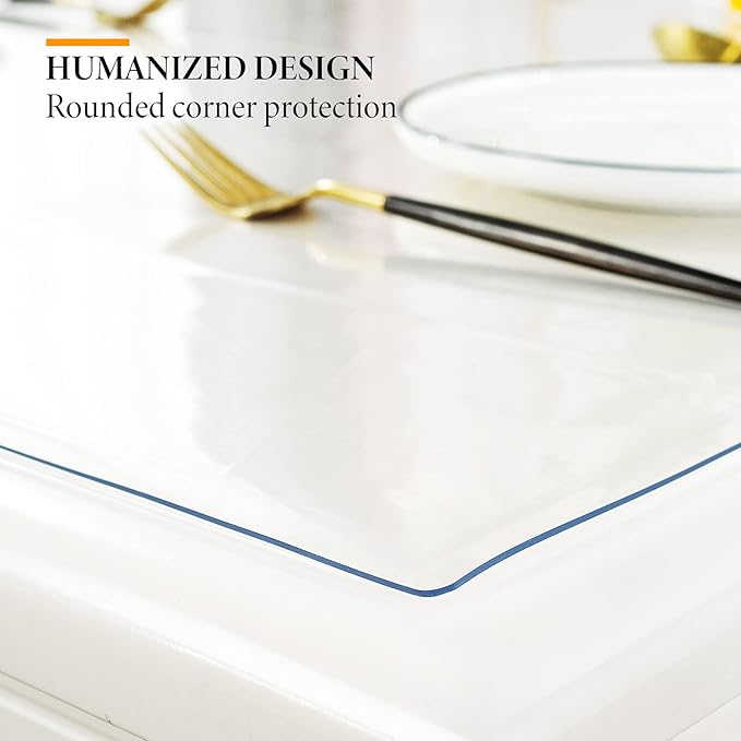Deep Dream 1.5mm Clear Desk Cover Protector, 23×47 Inch Clear Desk Cover, Rectangular Vinyl Desk Pad, PVC Plastic Table Cover for Office, Dresser, Night Stand, Computer & Writing Desk Tabletop