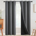 SimpleHome Grey 100% Blackout Curtains Room Darkening Living Room 84 Inch | by SimpleHome