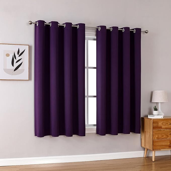 ChrisDowa Blackout Curtains for Bedroom and Living Room 54 Inches Long | 2 - Image 6