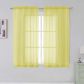Simplebrand Rod Pocket Top Solid Voile Sheer Curtains by Simplebrand