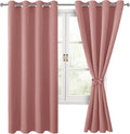 Blackout Curtains for Bedroom, 52 x 63 Inches Length, Dusty Rose | Thermal by Hiasan