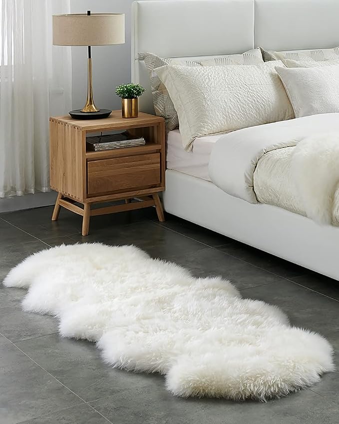HUAHOO Premium Genuine Sheepskin Rug Real Australia Sheepskin Natural Luxury - Image 6