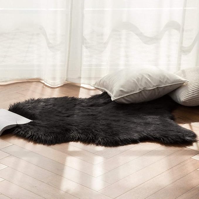 MIULEE Fluffy Area Rug 2x3 ft Faux Fur Sheepskin Rug - Image 8