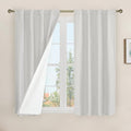 Natural 100% Blackout Linen Curtains 54 Inches by LAMIT