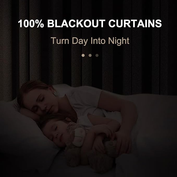Faux Linen Total Blackout Curtains - Image 2
