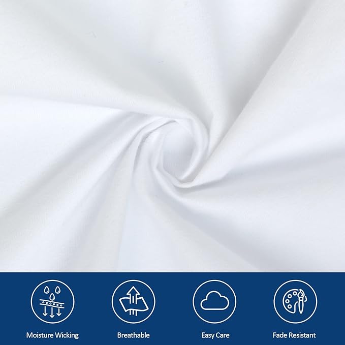 Extra Deep Pocket Air Mattress King Sheet Set - 3Pcs Side Storage Pocket Fitted Sheet & Pillowcase King Size Deep Pocket Sheet Set Easily Fits 16in to 24in Pillow Top Air Bed Mattress-White