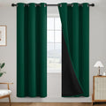 SimpleHome Dark Green 100% Blackout Curtains Room Darkening Living Room 72 | by SimpleHome