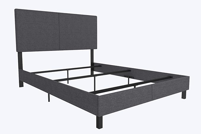 DHP Janford Upholstered Bed, Gray Linen, Full