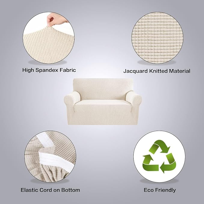 H.VERSAILTEX Stretch Couch Cover Loveseat Covers - Image 4