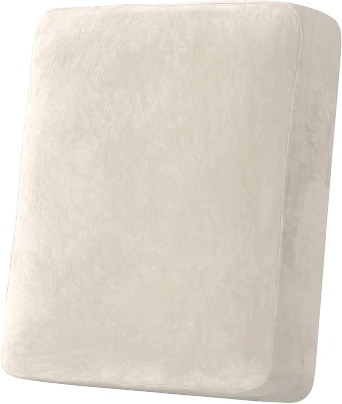 H.VERSAILTEX Velvet Stretch Couch Cushion Cover Plush Cushion Slipcover by HVERSAILTEX